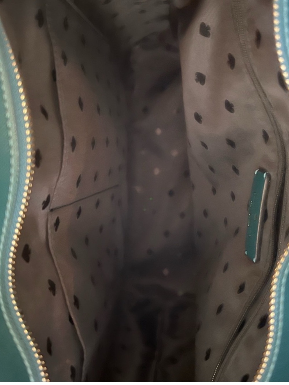 NWOT kate spade Blue Tote with Pink Front Pocket - Picture 3 of 3